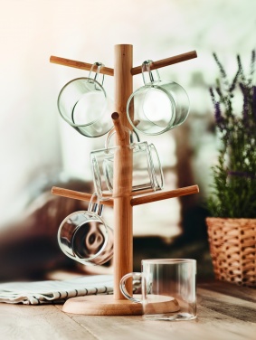 Logo trade promotional giveaway photo of: Bamboo cup set holder