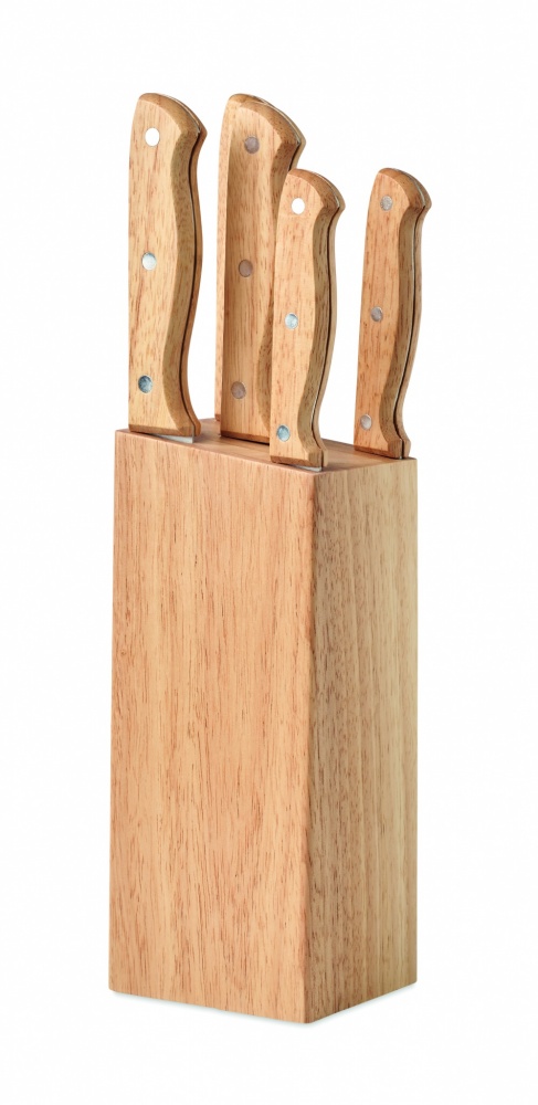 Logotrade business gift image of: 5 piece knife set in base