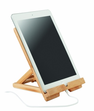 Logo trade promotional items picture of: Bamboo tablet stand TUANUI