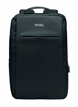 Logo trade promotional merchandise photo of: Laptop backpack in 300D RPET