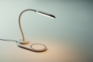 Logo trade business gifts image of: Desktop light and charger 10W