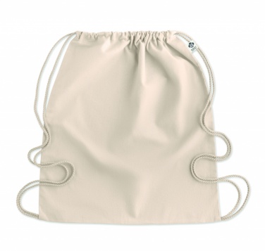 Logo trade promotional merchandise image of: Organic cotton drawstring bag