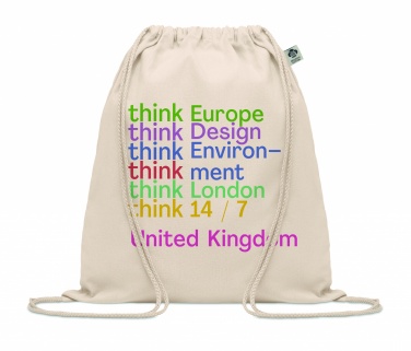Logotrade promotional item image of: Organic cotton drawstring bag
