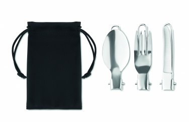 Logo trade promotional giveaways image of: 3-piece camping cutlery set