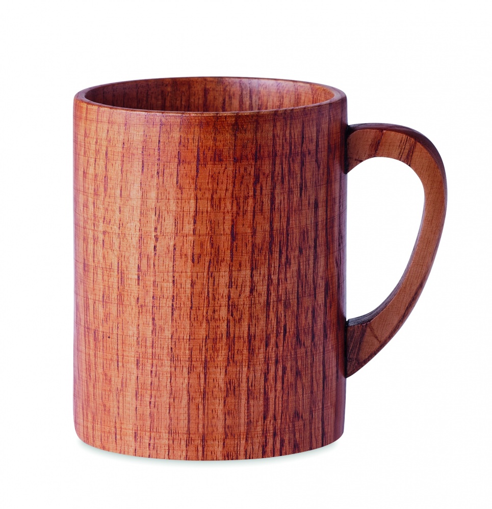 Logo trade business gifts image of: Oak wooden mug 280 ml
