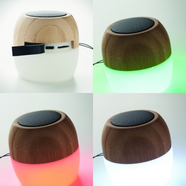 Logo trade promotional items image of: 5.0 wireless bamboo speaker