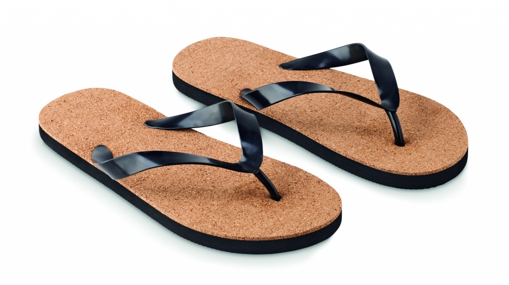 Logo trade promotional giveaways picture of: Cork beach slippers L