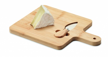 Logo trade corporate gifts image of: Cheese board set in bamboo Bremen