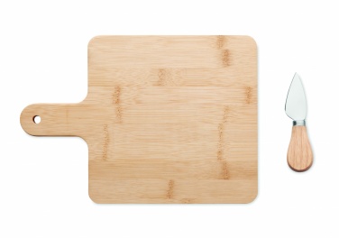 Logo trade promotional merchandise photo of: Cheese board set in bamboo Bremen