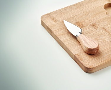 Logotrade promotional product image of: Cheese board set in bamboo Bremen