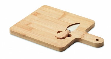 Logo trade corporate gifts image of: Cheese board set in bamboo Bremen