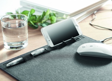 Logotrade promotional merchandise photo of: RPET mouse mat charger 15W