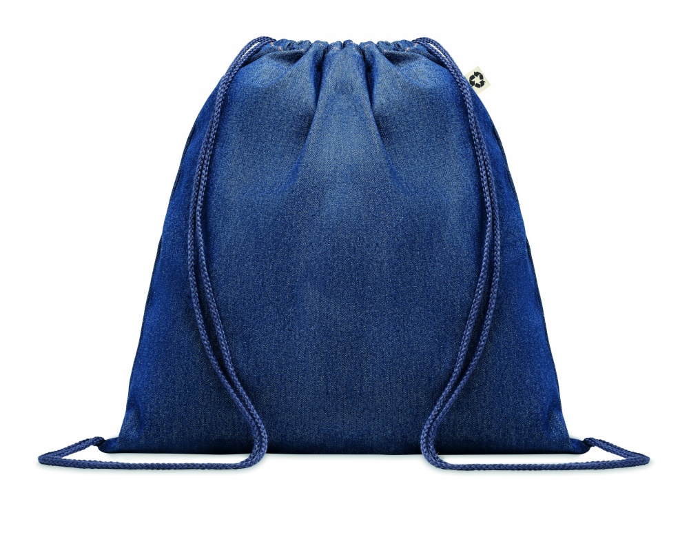 Logotrade advertising product image of: Recycled denim drawstring bag