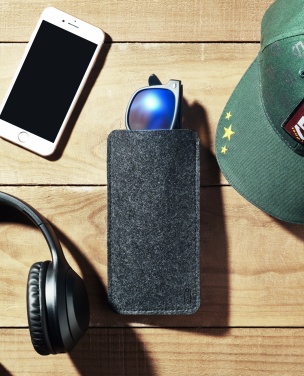 Logo trade promotional merchandise image of: RPET felt glasses case