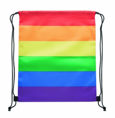 Logotrade promotional giveaway picture of: Rainbow RPET drawstring bag