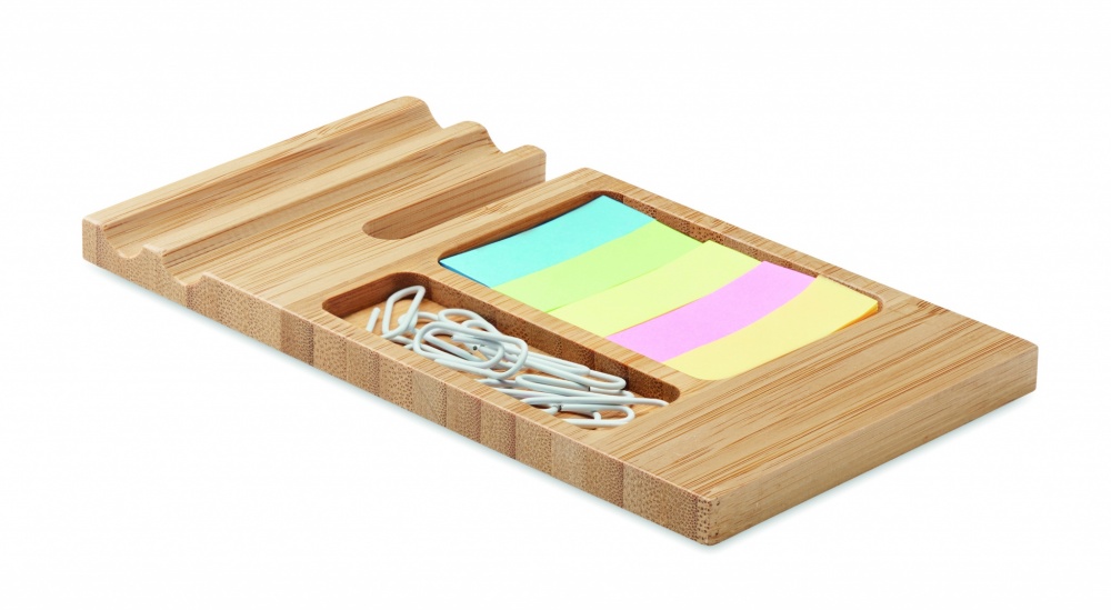 Logo trade business gift photo of: Bamboo desk phone stand