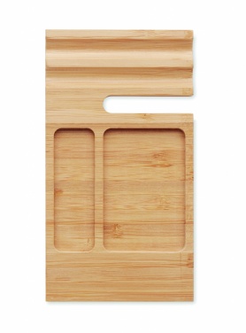 Logo trade advertising products picture of: Bamboo desk phone stand