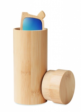 Logo trade advertising product photo of: Sunglasses and case in bamboo KEILA