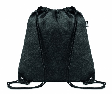 Logo trade corporate gifts image of: RPET felt drawstring bag