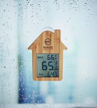 Logotrade corporate gift image of: Bamboo weather station HISA