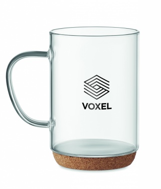 Logotrade promotional merchandise photo of: Glass mug 400ml with cork base