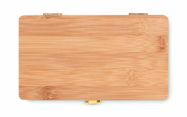 Logo trade promotional gifts picture of: 21 pcs tool set in bamboo case