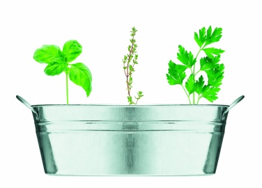 Logotrade promotional giveaway image of: Zinc tub with 3 herbs seeds