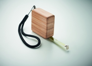 Logo trade promotional item photo of: Measuring tape in bamboo 1m