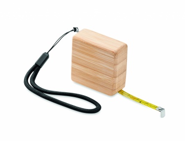 Logo trade corporate gifts image of: Measuring tape in bamboo 1m