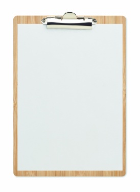 Logo trade promotional merchandise image of: A4 bamboo clipboard
