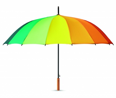 Logo trade promotional merchandise picture of: 27 inch rainbow umbrella