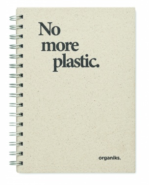 Logo trade promotional giveaway photo of: A5 grass notebook 80 lined