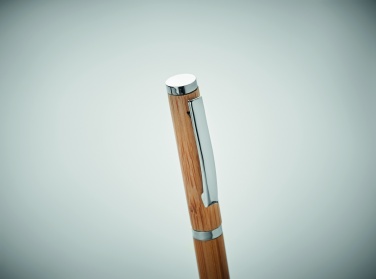 Logo trade promotional products image of: Bamboo gel pen