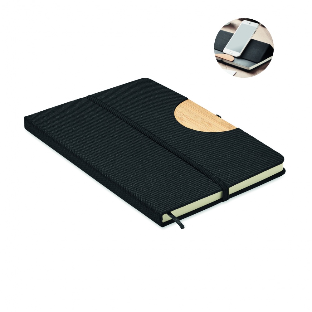 Logo trade promotional gift photo of: A5 RPET notebook 80 lined