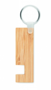 Logotrade promotional item picture of: Bamboo stand and key ring Savonlinna