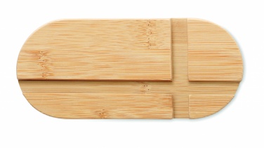 Logotrade promotional item picture of: Bamboo tablet/smartphone stand
