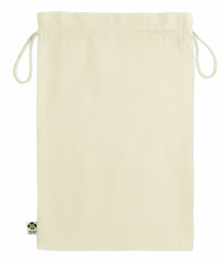 Logo trade promotional items image of: Large organic cotton gift bag