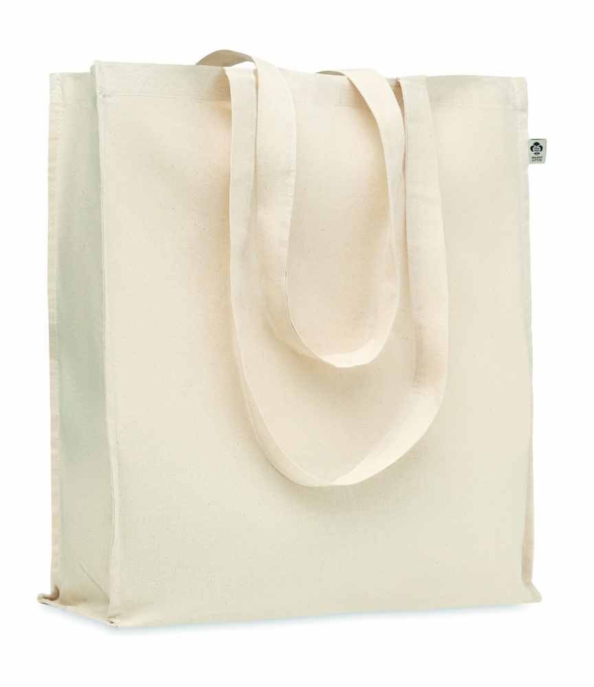 Logo trade promotional merchandise picture of: Organic cotton shopping bag