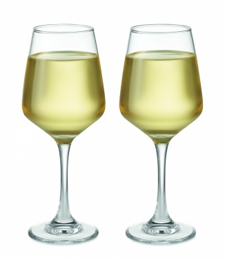 Logo trade promotional products image of: Set of 2 wine glasses