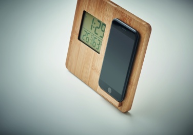 Logotrade advertising product picture of: Bamboo weather station 10W