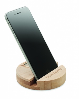 Logo trade corporate gift photo of: Birch Wood phone stand