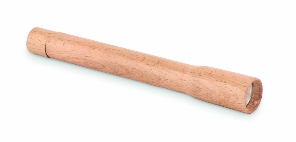 Logo trade promotional gift photo of: Wooden torch with COB light