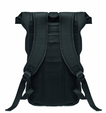 Logo trade promotional giveaways picture of: Rolltop washed canvas backpack