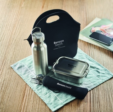Logo trade promotional merchandise photo of: Lunch set in stainless steel