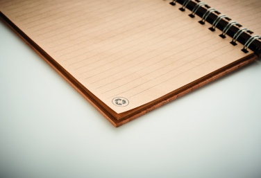 Logo trade business gift photo of: A5 ring bound Bamboo notebook