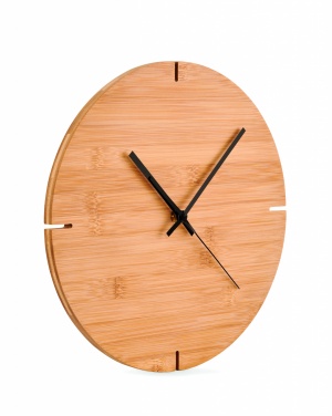Logotrade promotional merchandise photo of: Round shape bamboo wall clock