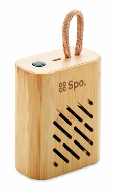 Logo trade promotional gifts picture of: 3W Bamboo wireless speaker