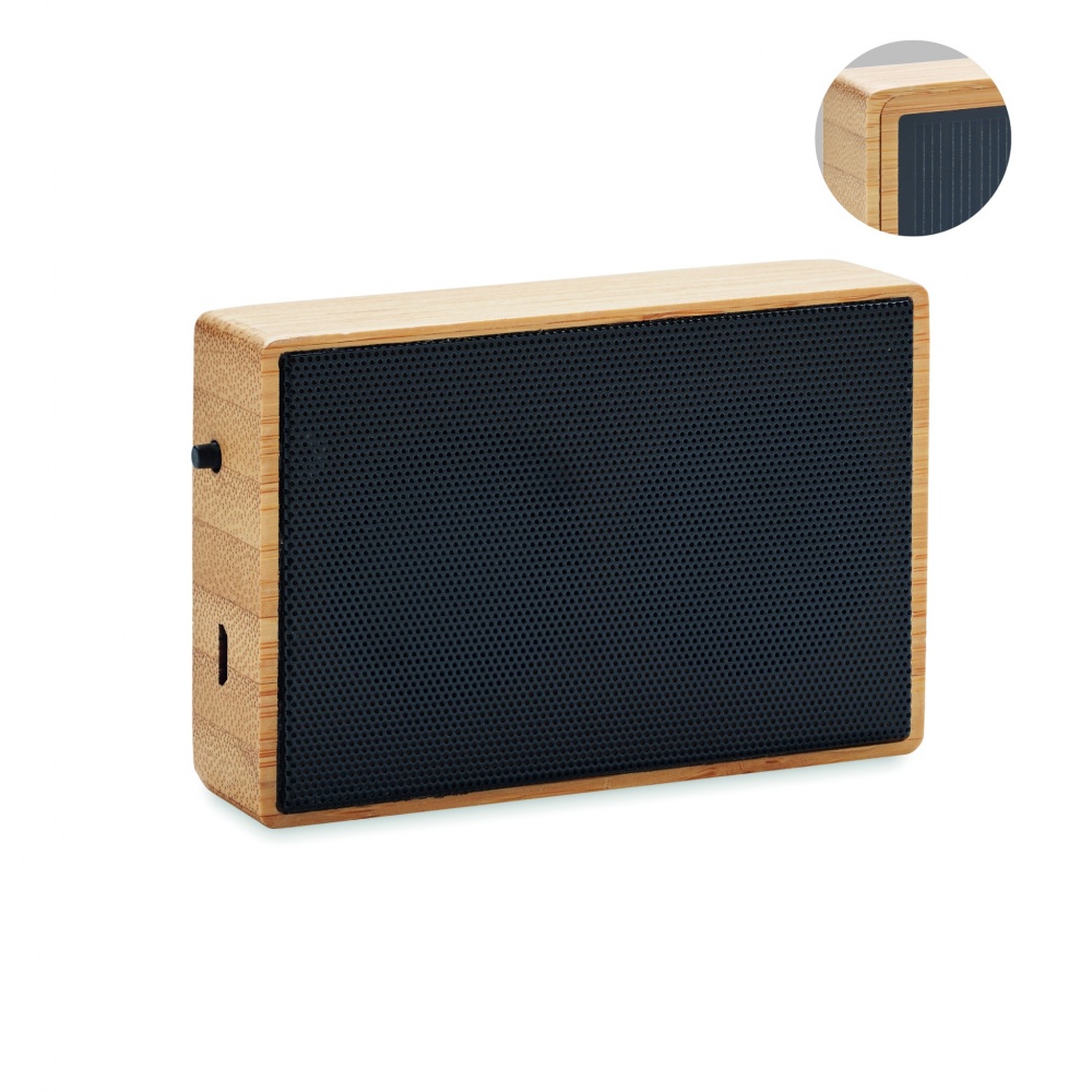 Logotrade business gift image of: Solar bamboo wireless speaker