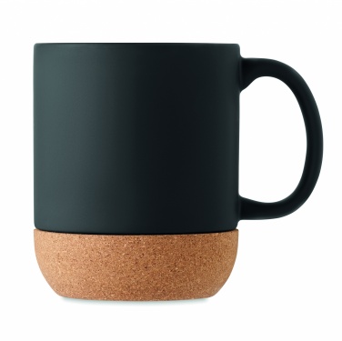 Logo trade business gifts image of: Matt ceramic cork mug 300 ml