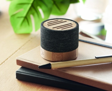 Logotrade promotional item picture of: Bamboo RPET wireless speaker